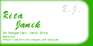rita janik business card